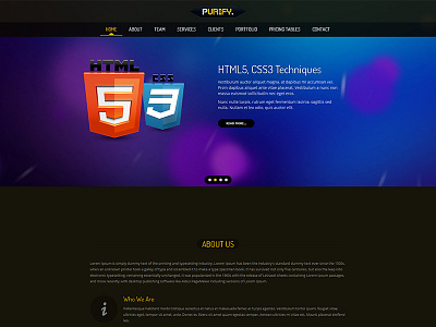Purify - One Page Responsive Template