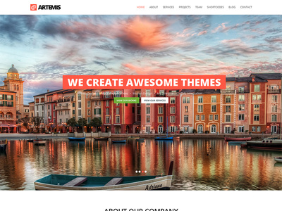 Artemis Responsive One Page Parallax Wordpress Theme