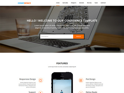 Confidence - OnePage HTML5 Template