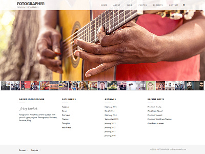 Fotographer Minimalist Photography Portfolio WordPress Theme audio business corporate creative fotography theme wp