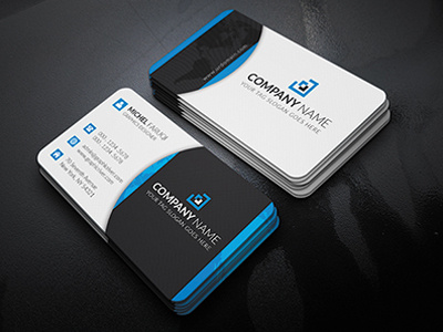 Corporate Business Card Vol-5 ai blue both branding business card corporate creative design elegant eps