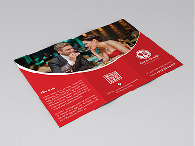 Eat & Gossip Trifold Brochure / Menu bar brochure burger business cafe coffee delivery dinner eat food