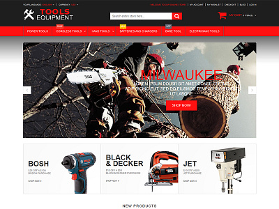 Tools Equipment Responsive Magento Theme equipment magento responsive theme tools