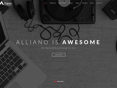 Alliano One Page Parallax Template background bootstrap business creative multipurpose onepage responsive template video