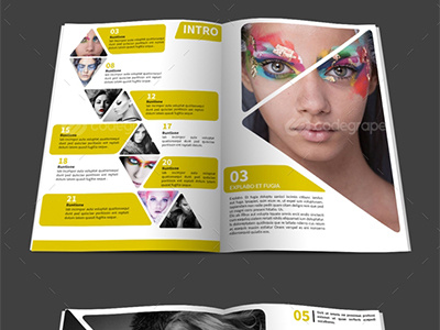 Triangle Magazine a4 art cool fashion magazine model print simple template triangle