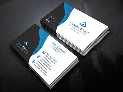 Business Card Vol-5 ai blue both branding business card corporate creative design elegant eps psd