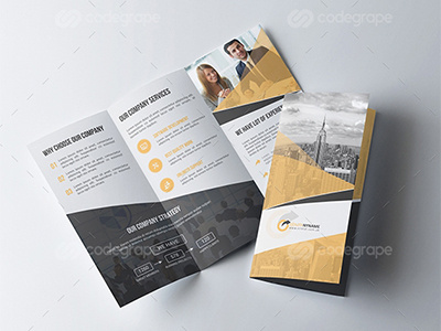 Tri fold Brochure Multipurpose a4 agency blue brochure business corporate creative template trifold