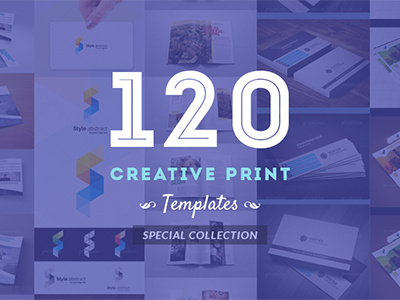 120 Creative Print Templates Special Collection business card flyer graphic logo magazine mockup resume