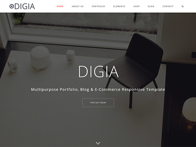 Digia - Digital Creative Responsive Multipurpose Template bootstrap creative css3 ecommerce html5 portfolio profile responsive shop