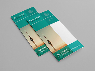 Corporate Trifold Brochure Template abstract angular brochure business colourful customisable flat