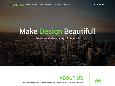 Peak - Bootstrap Landing Page bootstrap business html landing responsive template