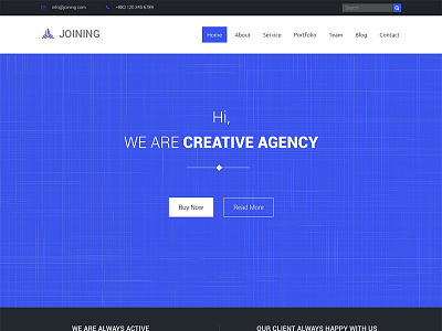 Joining - Multipages Agency Template agency blog bootstrap design html5 material multipurpose portfolio template ui ux