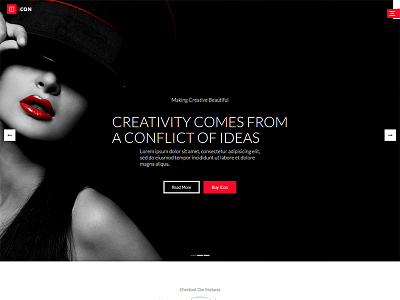 iCon - One Page Parallax agency bootstrap creative minimal multipage onepage parallax portfolio responsive slider studio