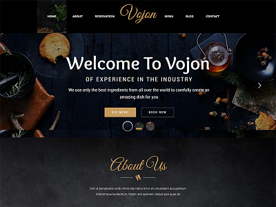 Vojon - Restaurant WordPress Theme bar business cafe food hotel restaurant theme vojon wordpress