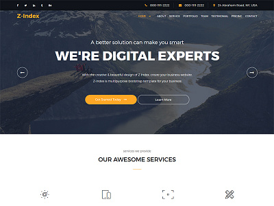 Zindex - Responsive Corporate Business Template