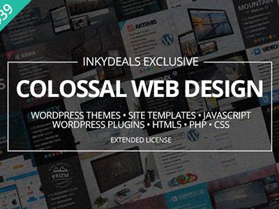 Colossal Web Design – Only $39 bundle code codegrape css deal design html5 inkydeals php script web
