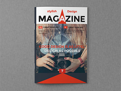 Magazine Design vol_2 blue cover design fashion graphic magazine psd template