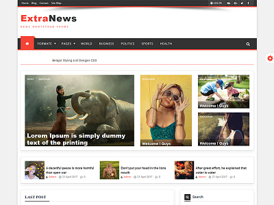 Extra News - Responsive Bootstrap Template