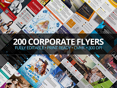 200 Corporate Flyer Templates With Extended License