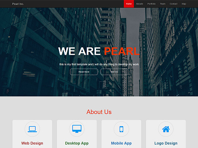 Pearl - One Page Portfolio Template agency arts contact css3 html5 pearl personal template