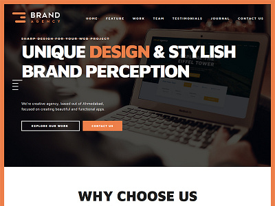 Brand Agency - One Page HTML Bootstrap Template agency bootstrap business html onepage template website