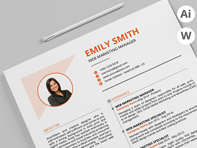 Resume and Cover Letter clean cover creative cv design letter print resume