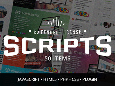 50 Scripts & Plugins with Extended License - Only $29 bundle code css3 deal html5 javascript php plugin script wordpress