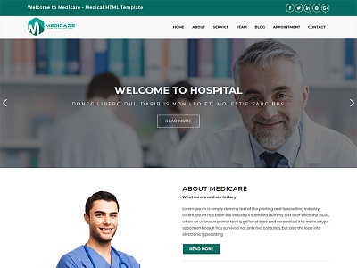 Medicare - Medical Html Template appointment care clinic corporate dental doctor fitness health hospital medical medicine