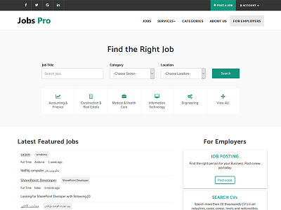 Jobs Pro PHP Job Portal board employer job management portal resume