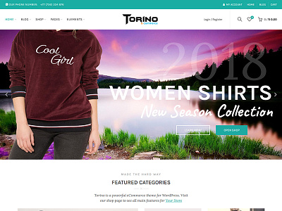 Torino eCommerce Theme card checkout ecommerce products responsive shipping shop woocommerce wordpress