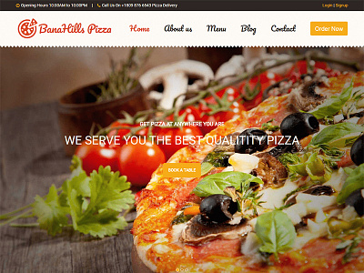 BanaHills Pizza - Restaurant Table Booking HTML Template booking html jquery pizza responsive restaurant table template