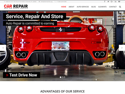 Car Repair - Auto Mechanic WordPress Theme auto car care garage maintenance mechanic repair service wash