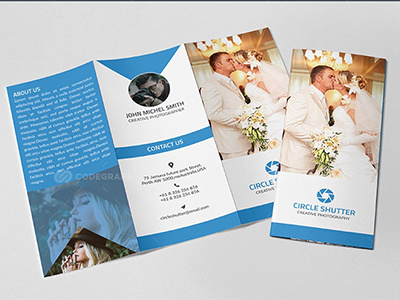 Photography Trifold Brochure Template brochure camera company corporate modern personal photography