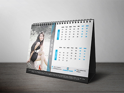 Desk Calendar 2018 brand business calendar cover date design desk