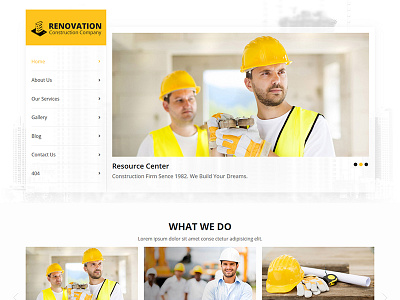 Renovation - Construction and Renovation HTML Template architect building company construction constructor industry template theme