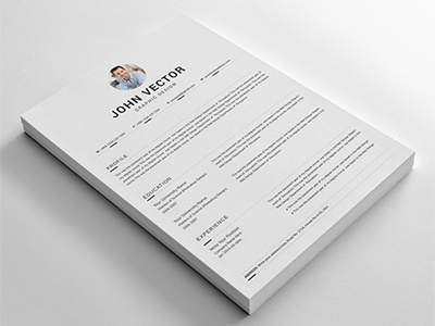 Resume a4 business clean complete cover creative curriculum cv design doc