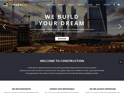 Turner - Construction & Architecture WordPress Theme architecture builder building business cleaning company construction services