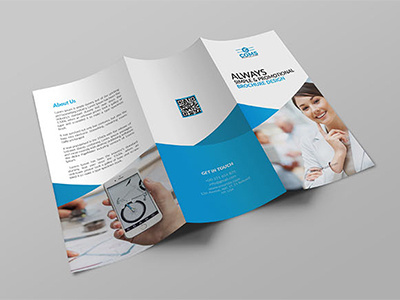 Tri-Fold Brochure a4 advertising agency blue branding brochure business corporate creative