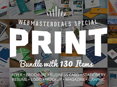 Ultimate Print Templates Bundle with 130 Items - Only $19