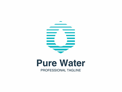 Pure Water Logo by CodeGrape on Dribbble