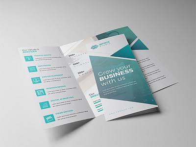 Trifold Brochure ad agency brochure builder bundle business clean coaching company concept