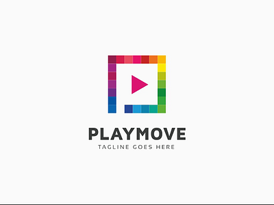 Play Move Logo app beat broadcast colorful communication creative entertainment frequency harmony media melody