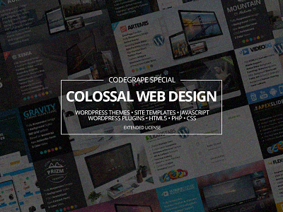 Colossal Web Design Bundle bundle code colossal deal design html5 plugin script template theme web wordpress