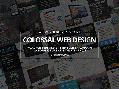 Colossal Web Design Bundle with Extended License - Only $19 bundle css design html5 javascript php plugin template theme web wordpress