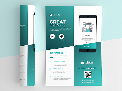 Mobile App Flyer adverts agency android app flyer