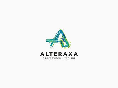 Alteraxa A Letter Logo advance application business colorful corporate logo