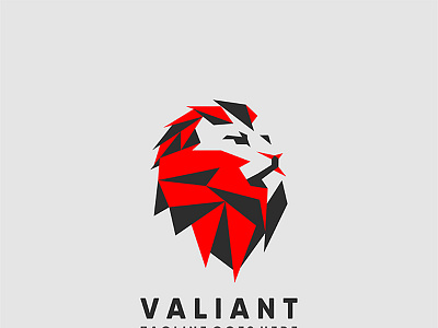 Valiant Logo Design animal business colorful consultant corporate digital finance king logo