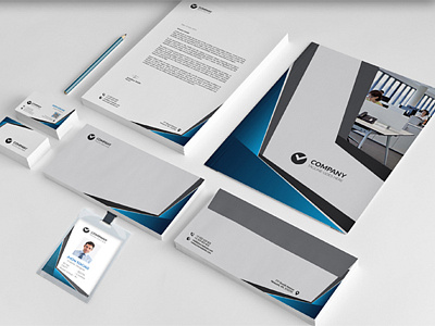 Corporate Branding Identity business card cmyk corporate folder id layered letterhead pack stationary