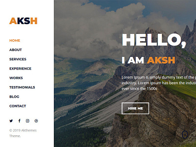 Aksh - Personal Portfolio Template