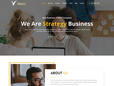 Valli - Corporate and Business One Page Responsive HTML Template bootstrap clean corporate creative css3 html5 modern onepage personal portfolio professional website